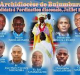  CANDIDATS A L’ORDINATION DIACONALE DANS L’ARCHIDIOCESE DE BUJUMBURA